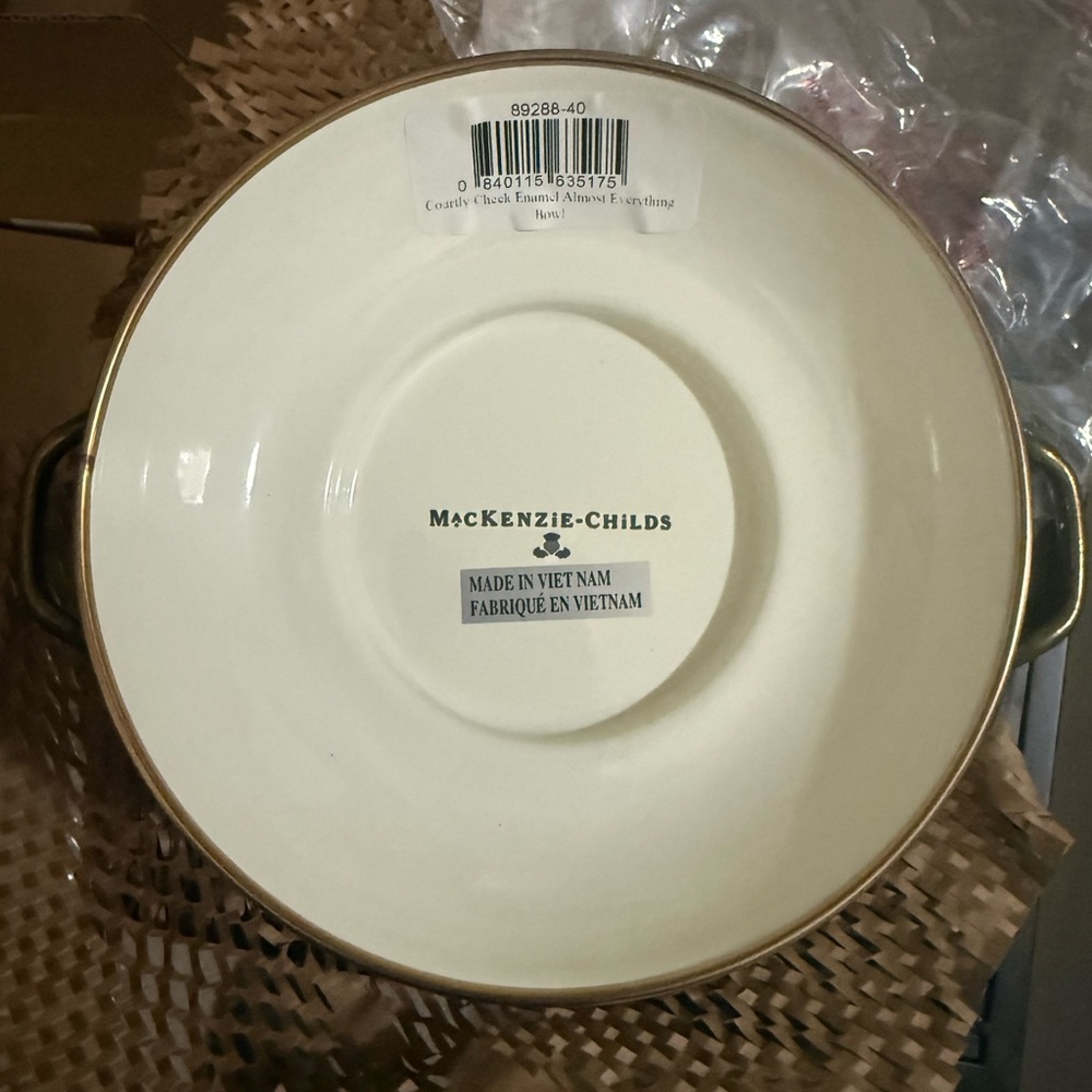MacKenzie-Childs Courtly Check Bowl - Black and White - Picture 4 of 4